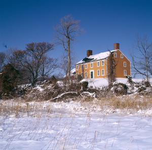 Exterior in snow from the right, Cogswell's Grant, Essex, Mass.