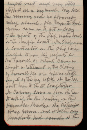 Thomas Lincoln Casey Notebook, December 1892-February 1893, 44, nights rest and very little