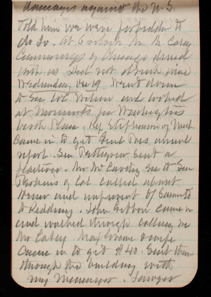 Thomas Lincoln Casey Notebook, November 1894-March 1895, 048, damages against the U.S.