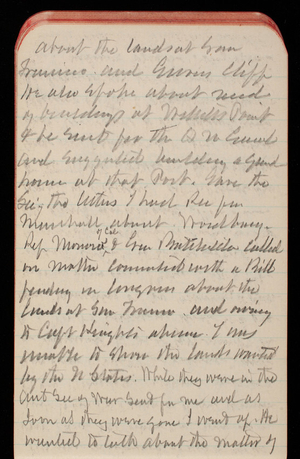 Thomas Lincoln Casey Notebook, October 1890-December 1890, 69, about the lands at San