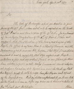 Letter from Thomas Gage to Thomas Hutchinson, 30 April 1770