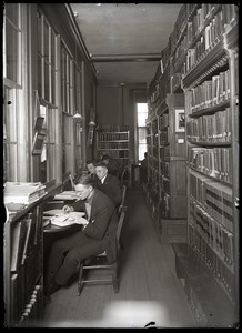 Students studying in library, Old Chapel (UMass Amherst)
