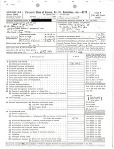 Schedule K-1 tax form for Mark H. McCormack and Chatham Village of Memphis II