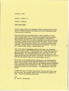 Memorandum from Judy A. Chilcote to Arthur J. Lafave