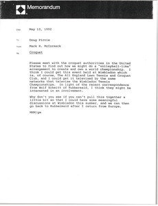 Memorandum from Mark H. McCormack to Doug Pirnie