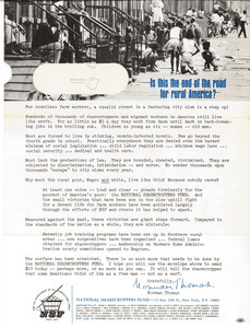 Flier from the National Sharecroppers Fund