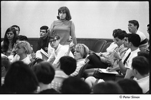 United States Student Press Association Congress: unidentified woman making a statement from audience