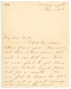 Letter from Letitia Crane to Frank F. Newth