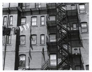 Shadows on tenement house