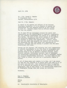 Letter from Dean F. Ridenour to Robert W. Samuels