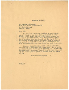Letter from W. E. B. Du Bois to the Ford Hall Forum