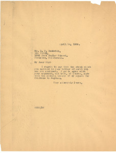 Letter from W. E. B. Du Bois to The Forum
