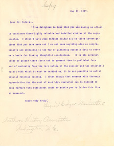 Letter from Colyer Meriwether to W. E. B. Du Bois