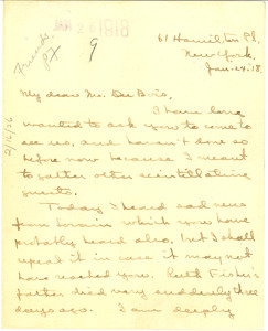 Letter from Edna B. Kerr to W. E. B. Du Bois