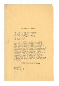 Letter from W. E. B. Du Bois to the editor of The Nation