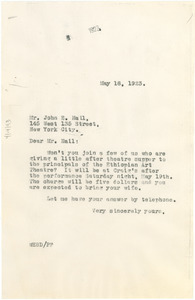 Letter from W. E. B. Du Bois to John E. Nail
