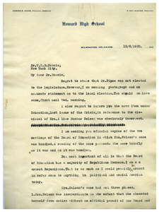 Letter from H. Ray Wooten to W. E. B. Du Bois