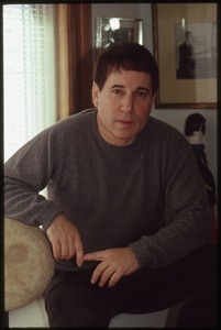 Paul Simon at his office in the Brill Building