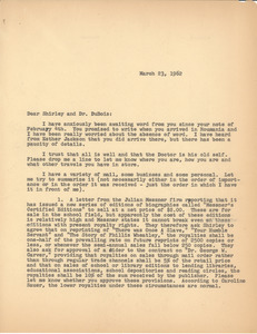 Letter from Bernard Jaffe to Shirley Graham De Bois and W.E.B. Du Bois