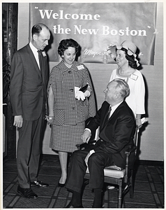 Mr. Chase and Pam L. Chase of Haverhill, Mary Collins, and Mayor John F. Collins at local reception