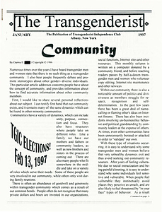 The Transgenderist (January, 1997)