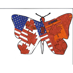 "Butterfly of Boston" made by student at Willow Way Public School (Ontario, Canada)