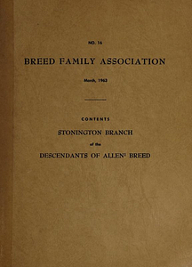 Breed family association : Stonington branch of the descendants of Allen Breed