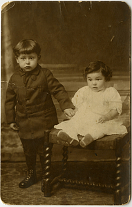 Two children posing together