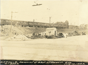 Dorchester Rapid Transit section 2. Removal of abutment at Geneva Avenue