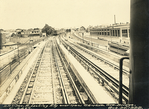 Dorchester Rapid Transit section 2. Looking east over new Geneva Avenue Bridge