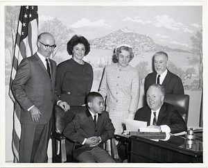 Mayor John Collins with members of the United Nations Association of Greater Boston