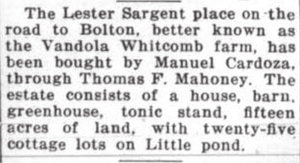 Manuel Cardoza Buys Farm - Hudson News-Enterprise article