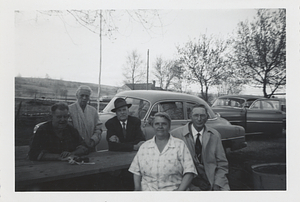 Group of people and car