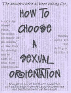 How to Choose A Sexual Orientation