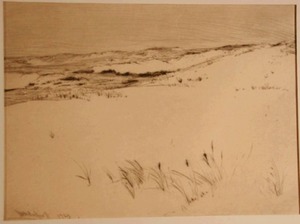 "Grey Day on the Dunes" William Bicknell (1860-1947)