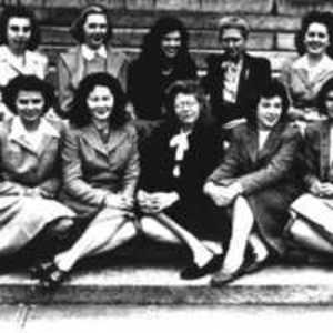 First class of women admitted to Harvard Medical School, 1945