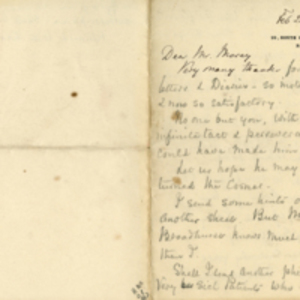 Letter from Florence Nightingale to Mr. Morey