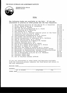 Fantasia Fair Book List and Order Form