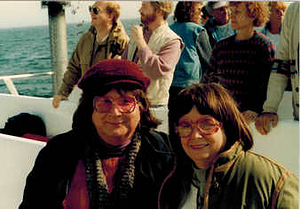 Alison and Dottie Laing on Ferry