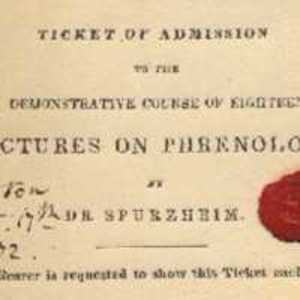 Ticket of Admission to the Demonstrative Course of Eighteen Lectures on Phrenology