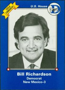 Congressman Bill Richardson (D-NM, District 3) 102nd Congress trading card