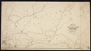 Map of the Boston and Maine railroad showing its relative position and connection with other railroads.