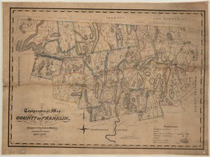 A topographical map of the county of Franklin, Massachusetts, exhibiting all the roads, rivers, brooks, mountains, etc.