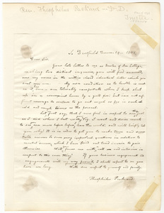 Theophilus Packard letter to an unknown recipient, 1841 December 19