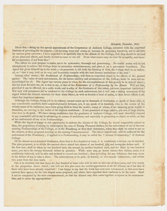 Joseph Vaill form letter to John Milton Harris, 1841 November