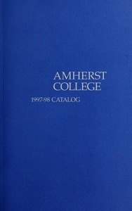 Amherst College Catalog 1997/1998