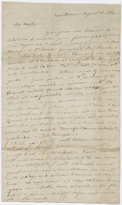Benjamin Silliman letter to Edward Hitchcock, 1820 August 18