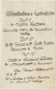 Edward Hitchcock front matter for "Illustrations of Surface Geology"