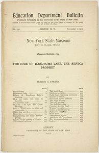 The code of Handsome Lake, the Seneca prophet