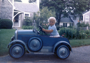 Grandson in grandmother's car